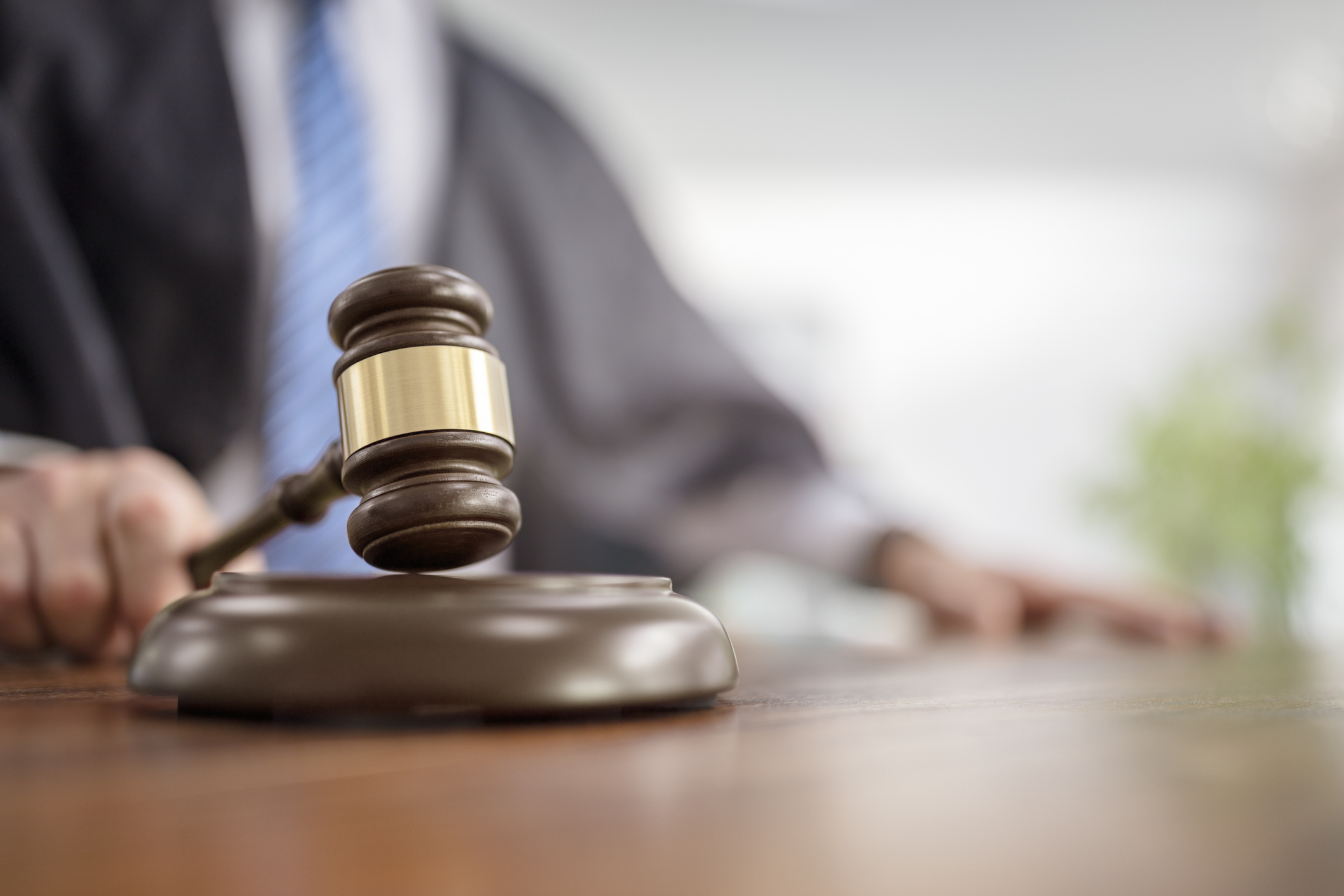Judge with a gavel