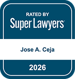 Rated by Super Lawyers - Jose A. Ceja - Top rated Criminal Defense attorney in Houston, Texas